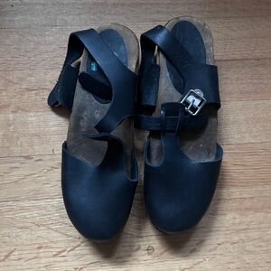 Lotta From Stockholm Black Leather Mules